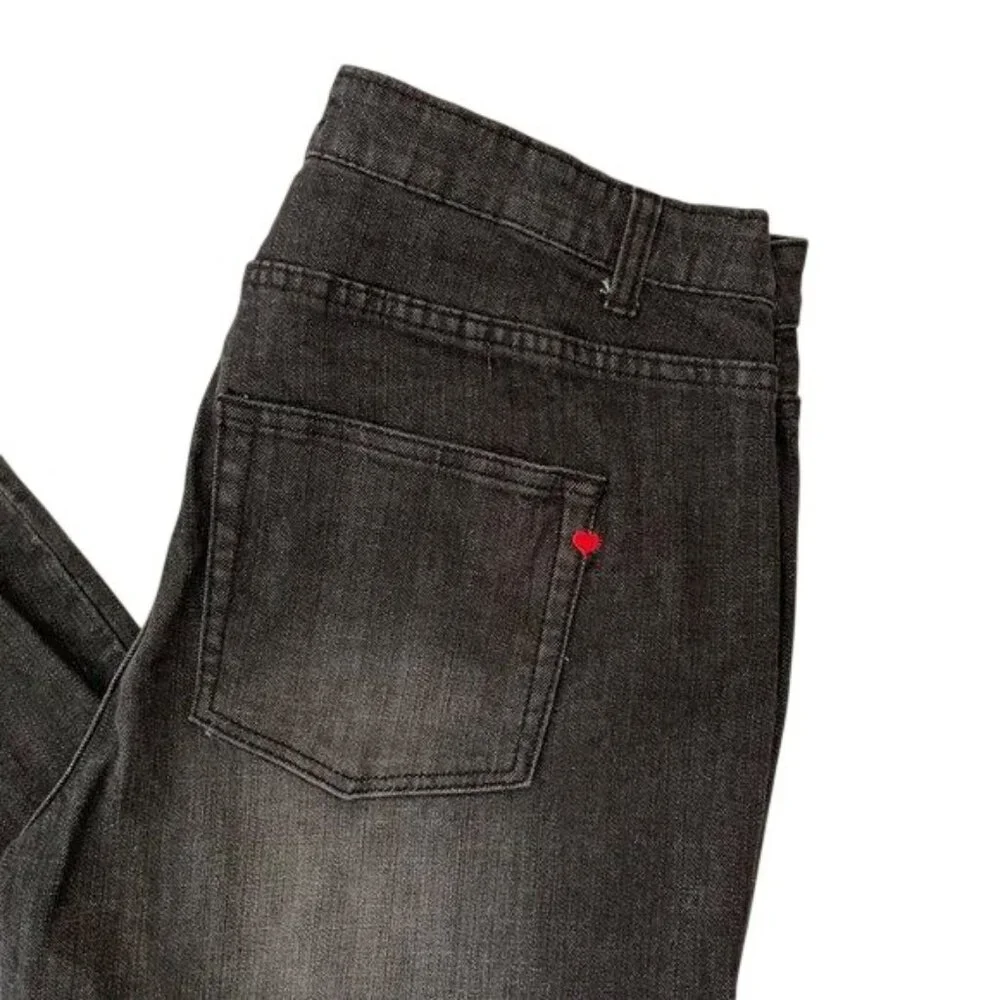 Denim 24 7 Jeans Size 18WP Petite Black Wash Stretch Mid Rise - Picture 5 of 11